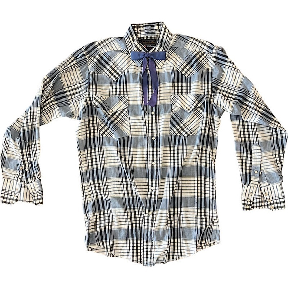 V I N T A G E   Western Pearl Snap Plaid Shirt